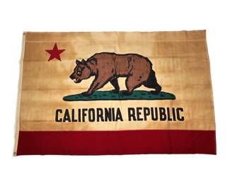 LARGE ANTIQUE CALIFORNIA REPUBLIC FLAG | Early 20th century - w. 6 x h. 4 ft.