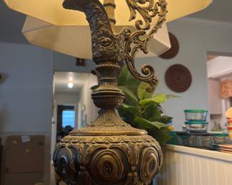 Antique Bronze Cherub Lamps