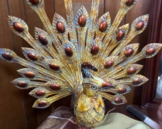 Copper and Brass Peacock