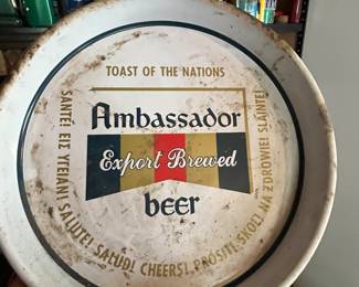 vintage Ambassador beer tray