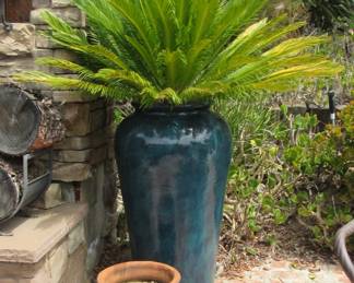 Lots of Pots. There are 2 of these tall blue pots!