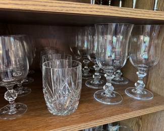 Waterford and other crystal stemware
