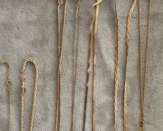 Gold Earrings and Chains