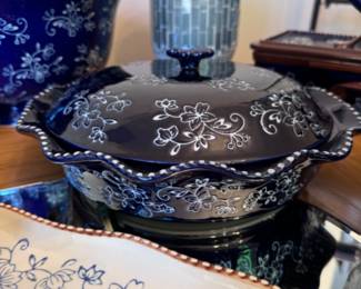 Temptations by Tara Floral lace blue pattern