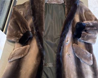 Beautiful fur coat with extra large hood