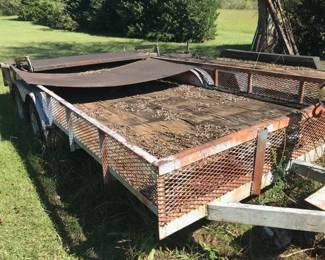 Gray trailer 16 ft long by 7ft 7 inches wide