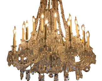 Vintage Leaded Czech Crystal Chandelier 185lbs 