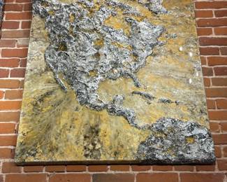 "The World XLVI" original mixed media painting by Victoria Kovalenchikova 47"h x 39"w