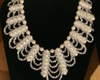 Jackie Jones Pearl Crystal Necklace