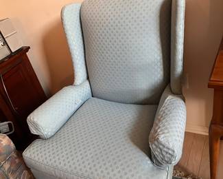 nice wing chair.  Clean and practical.