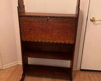 another vintage desk.  Art nouveau with nailhead trim. Beautiful accent piece. $95.00