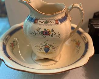 Large, antique wash basin & pitcher.  Good shape for it's age. 