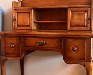 adorable desk Vintage maple secretary desk, 46" x 34 1/2" x 18".  Condition excellent. 70.00