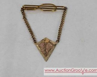 24 Tie Clip with Black Hills Gold Pendant