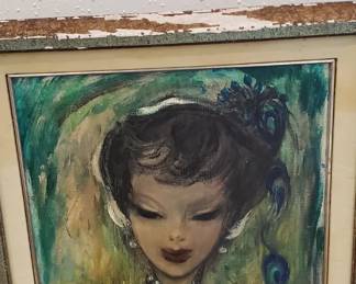 Mid Century Glam Portrait Painting!