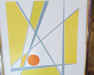 Wonderful 1972 Graphic Screen Print - "Mixed Emotions"!