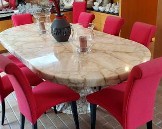 Muller's of Mexico Onyx Dining Table! Must See to Believe!