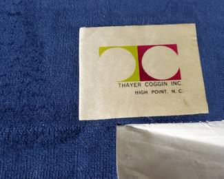 Thayer Coggin original tag on easy chairs!