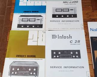 Original Paperwork for McIntosh and Audio Equipment! Circa 1970s!