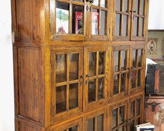 Great Shelving Unit W/Glass Doors, 3-Pieces