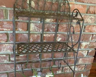 Decorative metal shelf