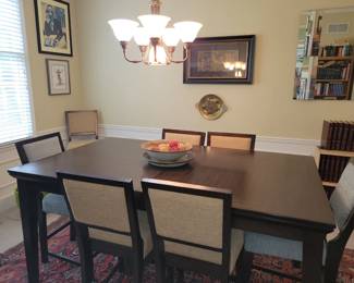 Counter height dining table & 8 chairs