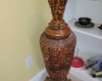 Hand carved large vase