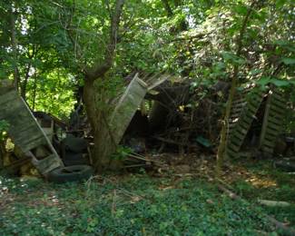 there is a LARGE amount of items  outside = YOU DIG 