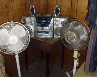 basement  / large boom box 