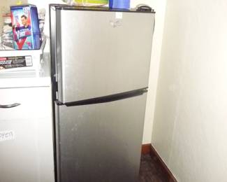 " upstairs" apartment size refrigerator stainless steel