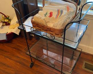 Fun bar cart.