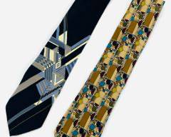 BOXELDER Milwaukee Frank Lloyd Wright Collection Silk Ties Lot Of 2
