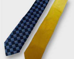 ETRO Vintage Yellow And Blue Checker 100% Silk Ties
