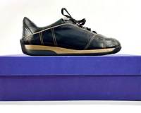 STUART WEIZTMAN Vintage Laced Black & Gold Shoes, Women's Size 6
