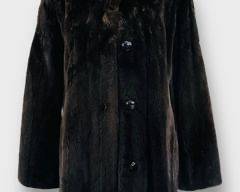 Vintage Authentic Mink/Ermine Brown Coat W/ Detachable Hood
