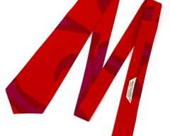 MARIMEKKO Suomi Finland Orange Pink Burgundy Tie
