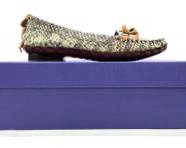 STUART WEITZMAN Aqua Washed Snake Mocs Shoes Size 6 M
