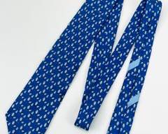 SALVATORE FERRAGAMO 100% Silk Penguin Print Tie
