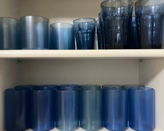 Cobalt blue glassware