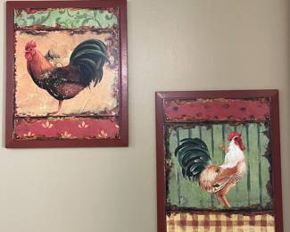 Rooster wall hangings