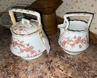 vintage cream and sugar