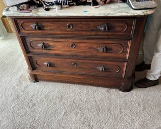 lovely marble top dresser