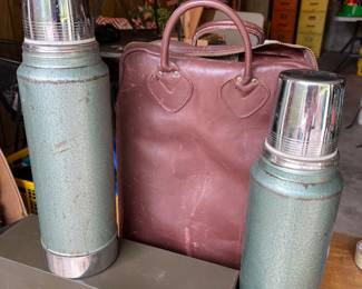 Vintage thermoses 