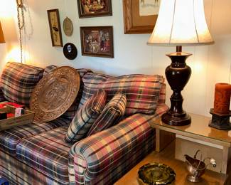 Sofa, vintage end table