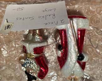 #179	Vintage Glass Music instruments 3 pc	 $20.00 
