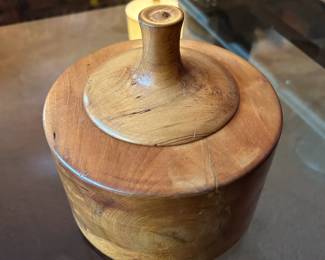 #60	Turn pot with lid wood 7.5x7	 $30.00 
