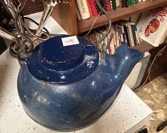 #151	Blue Cast Iron Kettle	 $30.00 
