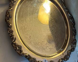 #71	Silver plate tray 30" wide	 $30.00 
