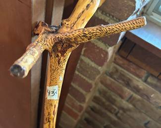 #135	Wood Giraffe Carved Cane - 43" Tall	 $30.00 
