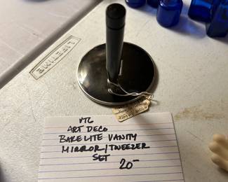 #161	Art Deco Mirror w/tweezers	 $20.00 
